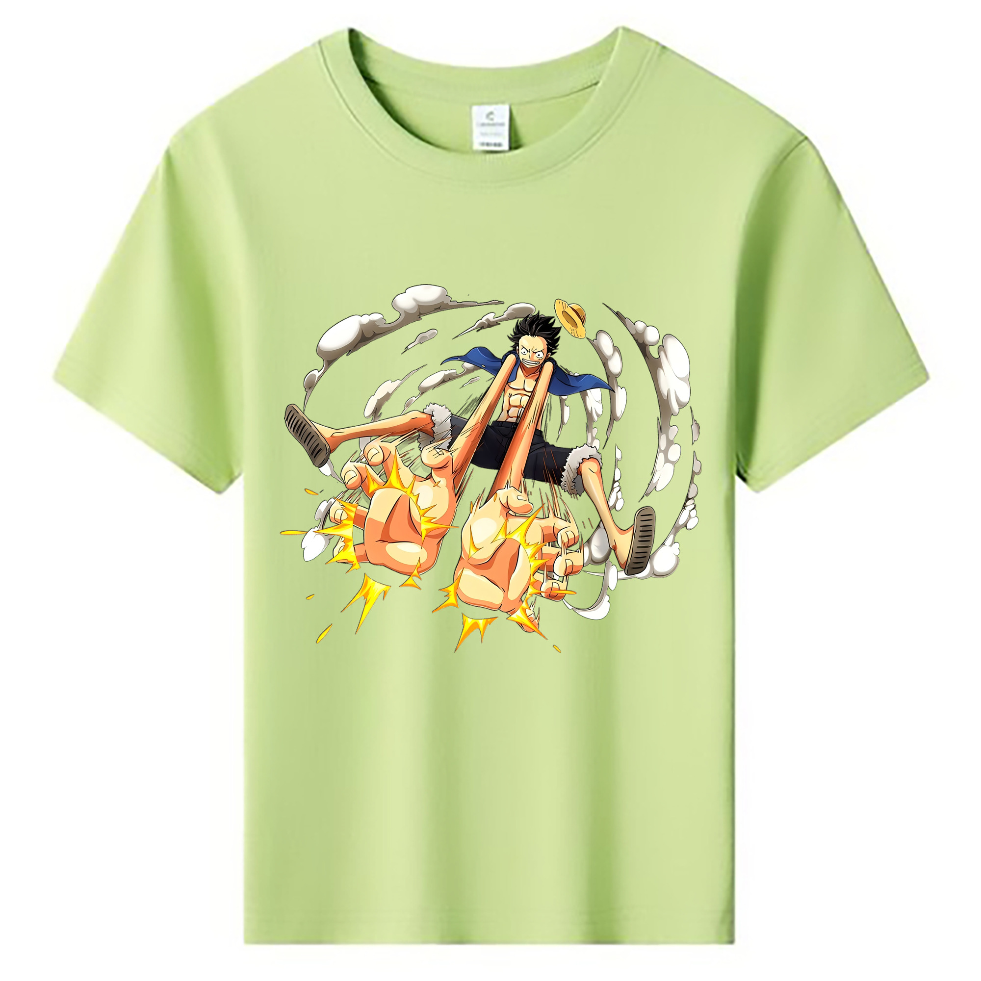 （画像用） ワンピース モンキー・D・ルフィ ONE PIECE Monkey D. Luffy 綿100％キッズTシャツ（フロントプリント）